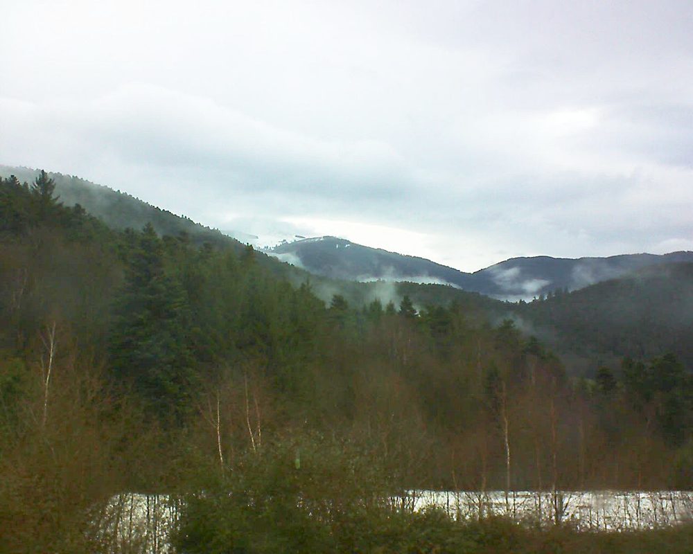 Le petit ballon vu depuis le Domaine Langmatt à Murbach le 22.12.2017 à 10:15 Le petit ballon (Alsace, Vosges) le 22.12.2017 à 10:15