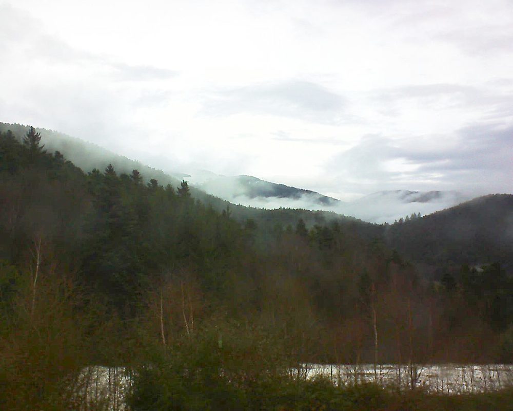Le petit ballon vu depuis le Domaine Langmatt à Murbach le 22.12.2017 à 11:15 Le petit ballon (Alsace, Vosges) le 22.12.2017 à 11:15