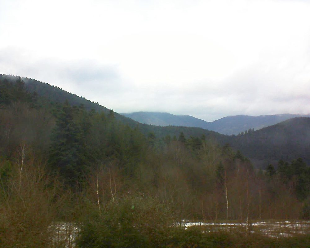 Le petit ballon vu depuis le Domaine Langmatt à Murbach le 23.12.2017 à 13:15 Le petit ballon (Alsace, Vosges) le 23.12.2017 à 13:15