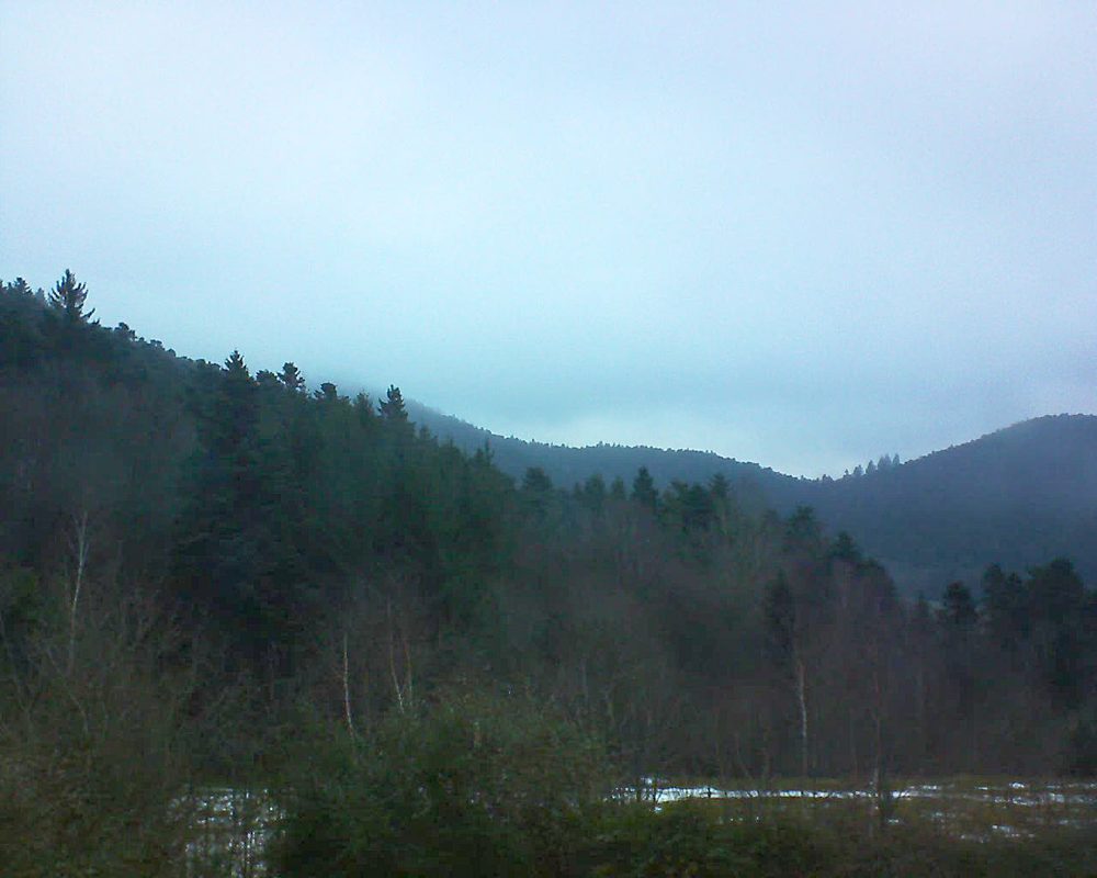 Le petit ballon vu depuis le Domaine Langmatt à Murbach le 23.12.2017 à 16:15 Le petit ballon (Alsace, Vosges) le 23.12.2017 à 16:15