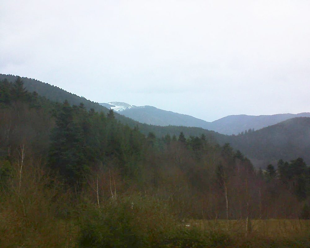 Le petit ballon vu depuis le Domaine Langmatt à Murbach le 26.12.2017 à 09:15 Le petit ballon (Alsace, Vosges) le 26.12.2017 à 09:15