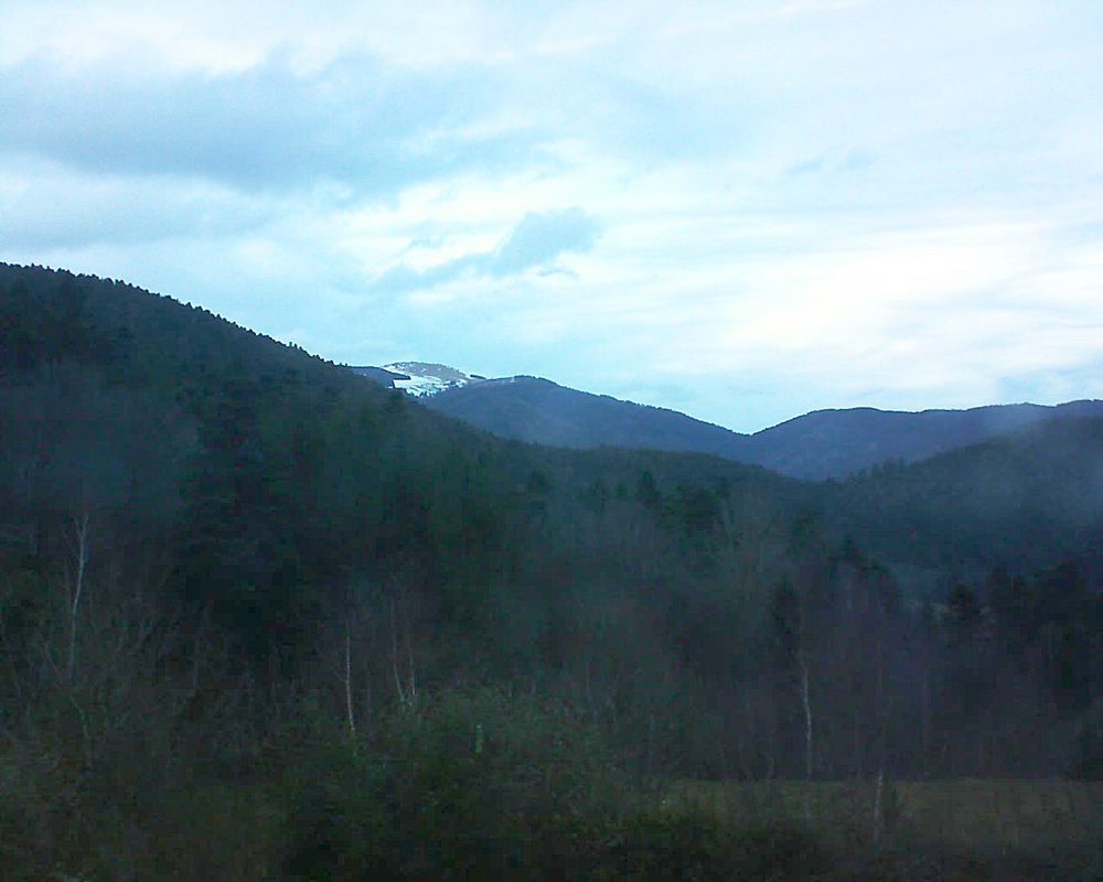 Le petit ballon vu depuis le Domaine Langmatt à Murbach le 26.12.2017 à 16:30 Le petit ballon (Alsace, Vosges) le 26.12.2017 à 16:30
