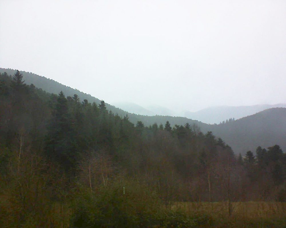 Le petit ballon vu depuis le Domaine Langmatt à Murbach le 27.12.2017 à 10:00 Le petit ballon (Alsace, Vosges) le 27.12.2017 à 10:00