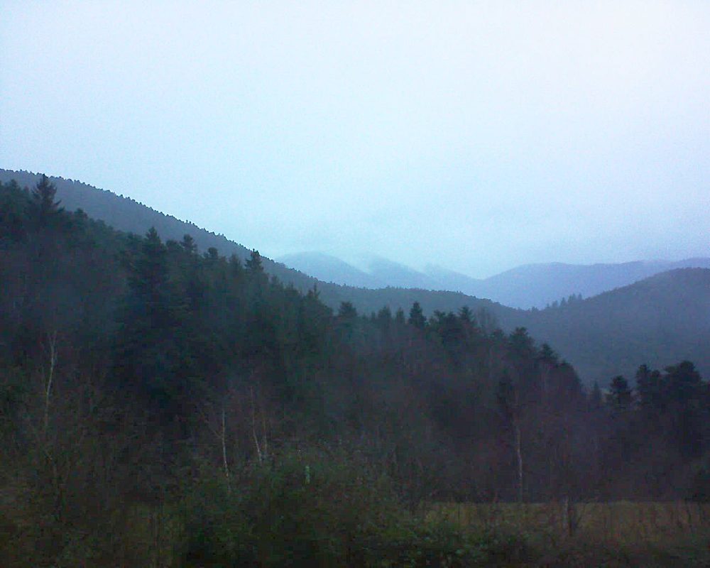 Le petit ballon vu depuis le Domaine Langmatt à Murbach le 27.12.2017 à 16:30 Le petit ballon (Alsace, Vosges) le 27.12.2017 à 16:30