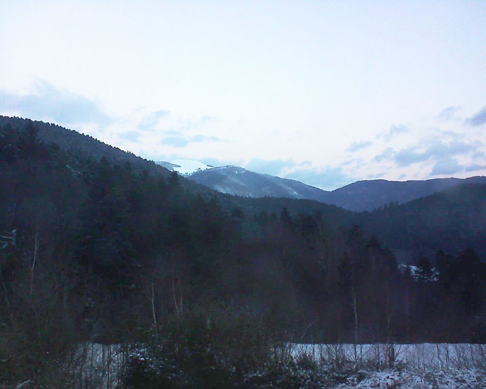 Le petit ballon vu depuis le Domaine Langmatt à Murbach le 29.12.2017 à 08:15 Le petit ballon (Alsace, Vosges) le 29.12.2017 à 08:15