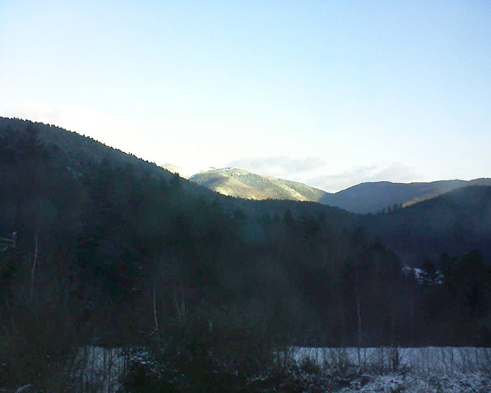 Le petit ballon vu depuis le Domaine Langmatt à Murbach le 29.12.2017 à 09:15 Le petit ballon (Alsace, Vosges) le 29.12.2017 à 09:15