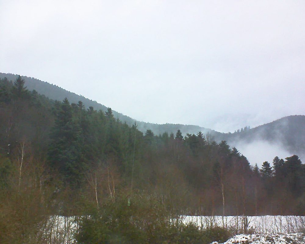 Le petit ballon vu depuis le Domaine Langmatt à Murbach le 30.12.2017 à 09:15 Le petit ballon (Alsace, Vosges) le 30.12.2017 à 09:15