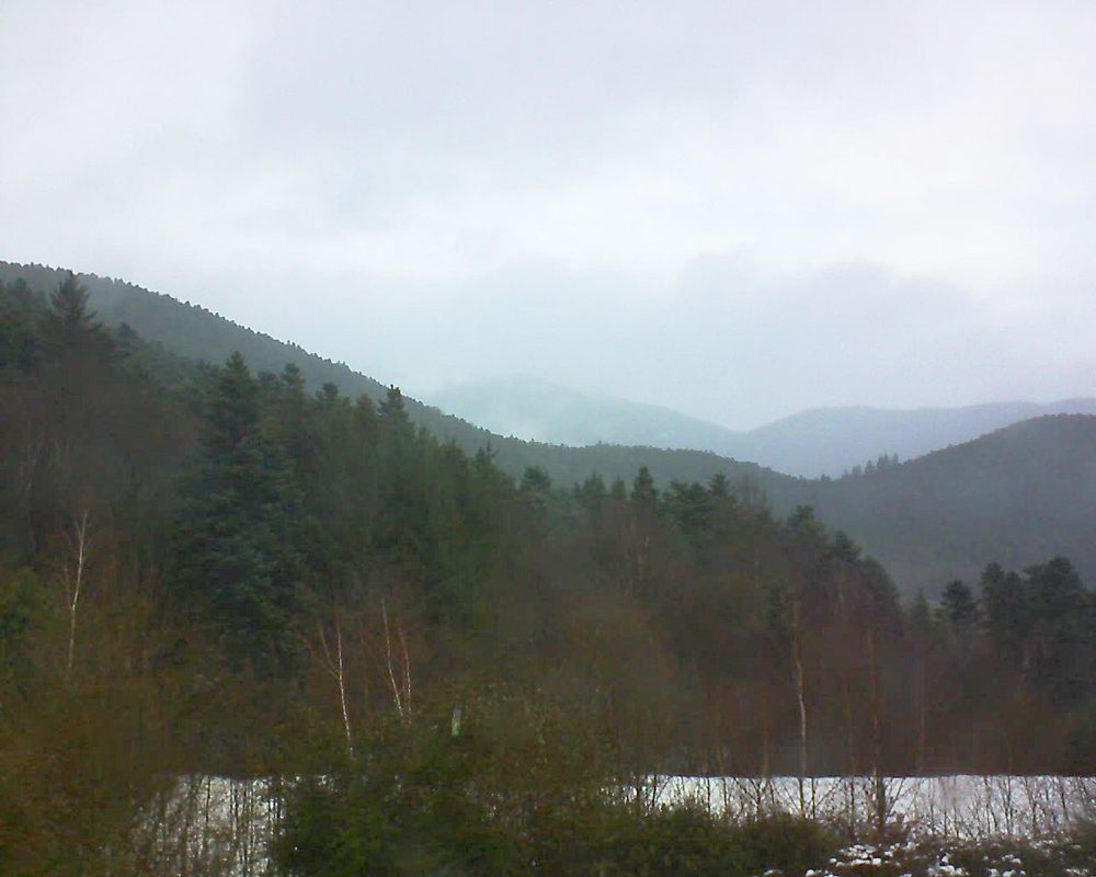 Le petit ballon vu depuis le Domaine Langmatt à Murbach le 30.12.2017 à 10:30 Le petit ballon (Alsace, Vosges) le 30.12.2017 à 10:30