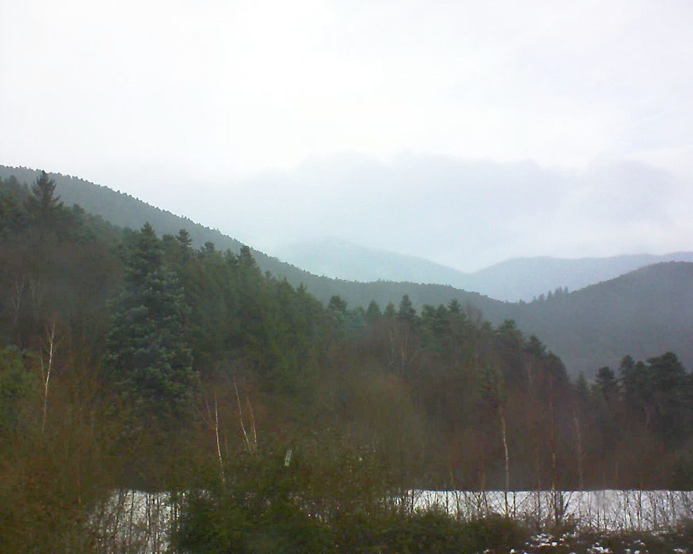 Le petit ballon vu depuis le Domaine Langmatt à Murbach le 30.12.2017 à 10:45 Le petit ballon (Alsace, Vosges) le 30.12.2017 à 10:45