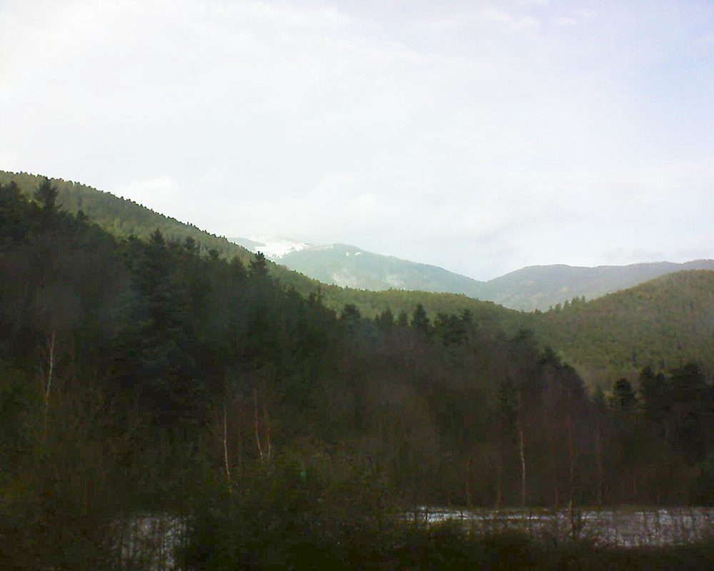 Le petit ballon vu depuis le Domaine Langmatt à Murbach le 30.12.2017 à 13:00 Le petit ballon (Alsace, Vosges) le 30.12.2017 à 13:00