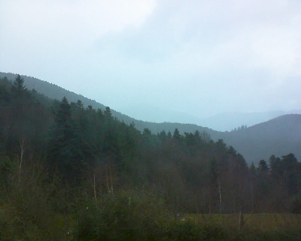 Le petit ballon vu depuis le Domaine Langmatt à Murbach le 30.12.2017 à 15:45 Le petit ballon (Alsace, Vosges) le 30.12.2017 à 15:45