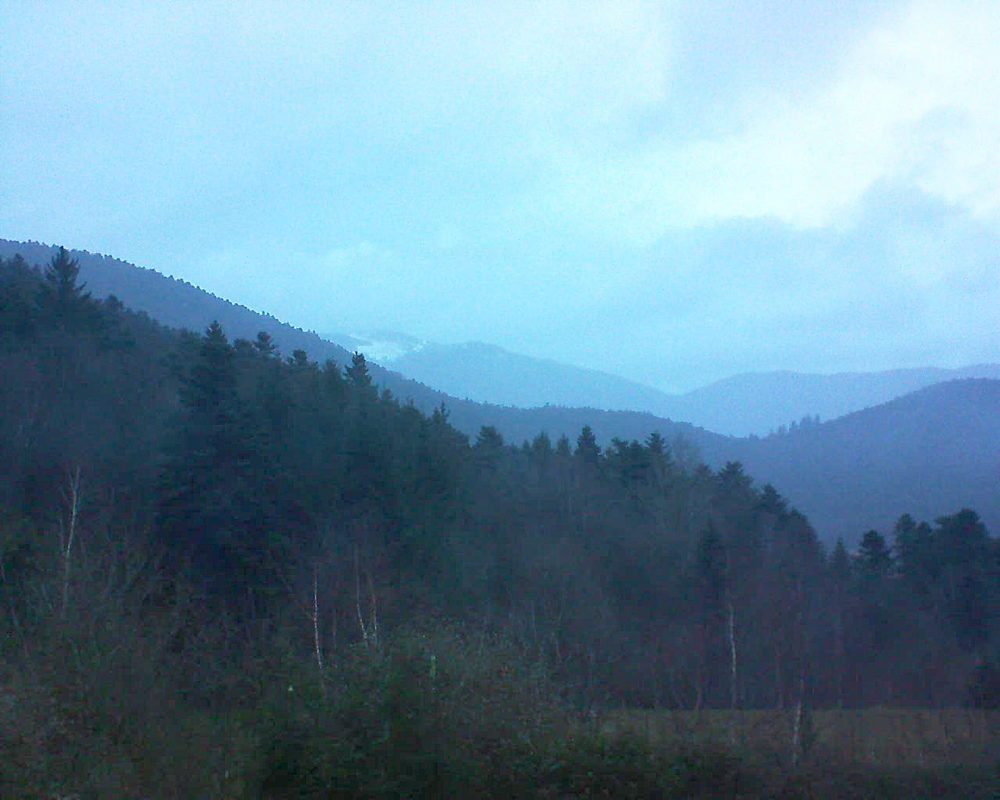 Le petit ballon vu depuis le Domaine Langmatt à Murbach le 30.12.2017 à 16:45 Le petit ballon (Alsace, Vosges) le 30.12.2017 à 16:45