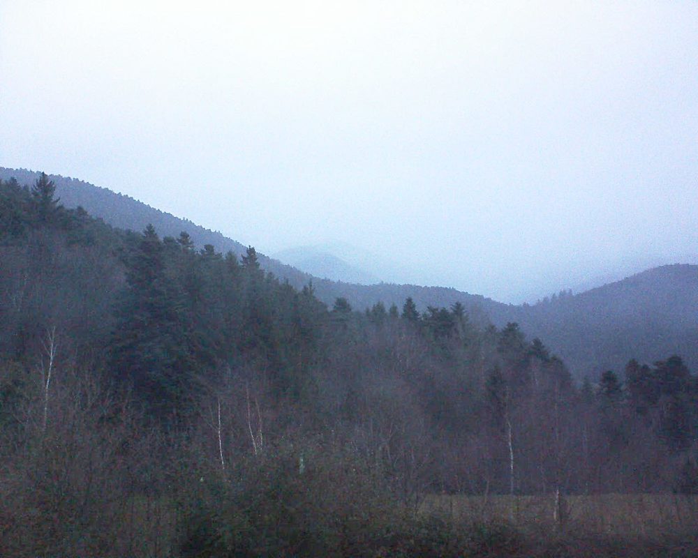 Le petit ballon vu depuis le Domaine Langmatt à Murbach le 01.01.2018 à 08:15 Le petit ballon (Alsace, Vosges) le 01.01.2018 à 08:15