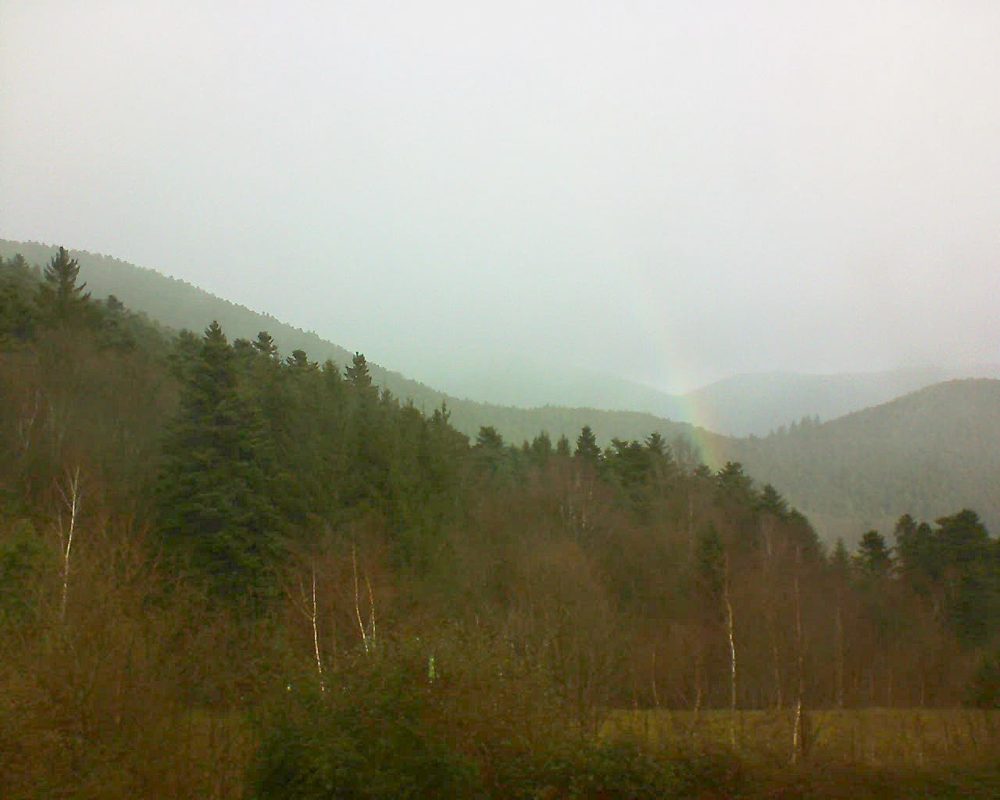 Le petit ballon vu depuis le Domaine Langmatt à Murbach le 01.01.2018 à 10:15 Le petit ballon (Alsace, Vosges) le 01.01.2018 à 10:15