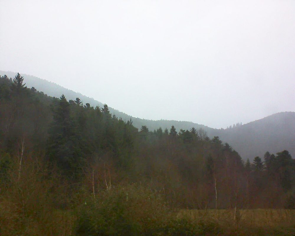 Le petit ballon vu depuis le Domaine Langmatt à Murbach le 01.01.2018 à 14:45 Le petit ballon (Alsace, Vosges) le 01.01.2018 à 14:45
