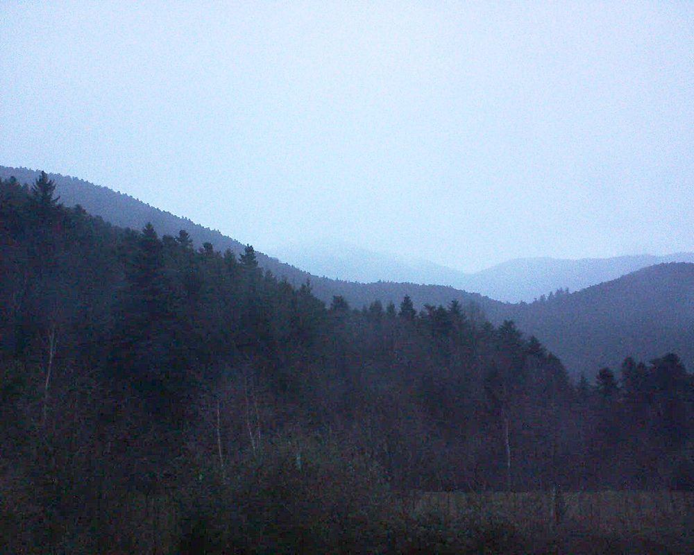 Le petit ballon vu depuis le Domaine Langmatt à Murbach le 01.01.2018 à 16:45 Le petit ballon (Alsace, Vosges) le 01.01.2018 à 16:45