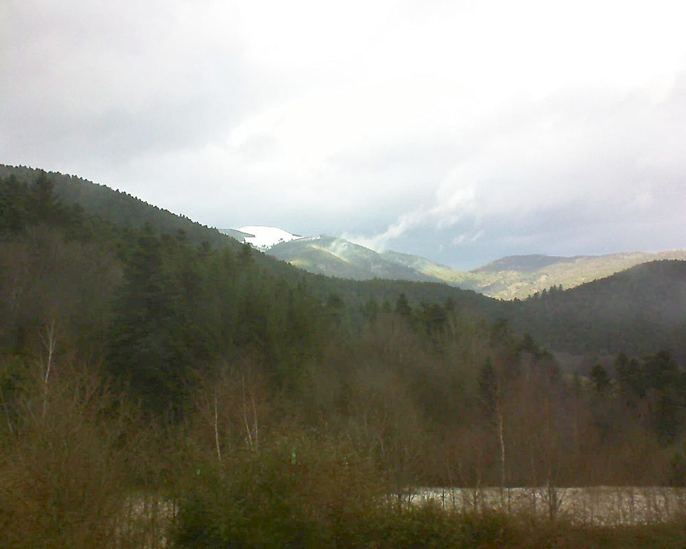 Le petit ballon vu depuis le Domaine Langmatt à Murbach le 02.01.2018 à 11:15 Le petit ballon (Alsace, Vosges) le 02.01.2018 à 11:15