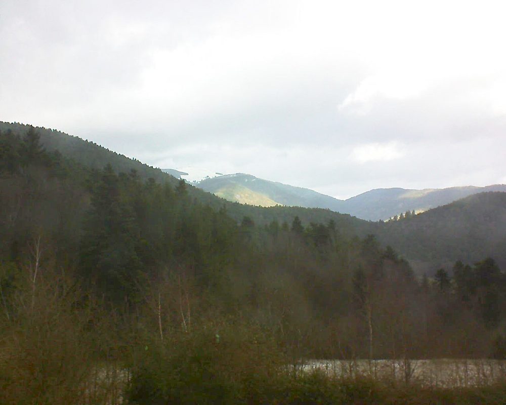 Le petit ballon vu depuis le Domaine Langmatt à Murbach le 02.01.2018 à 11:30 Le petit ballon (Alsace, Vosges) le 02.01.2018 à 11:30