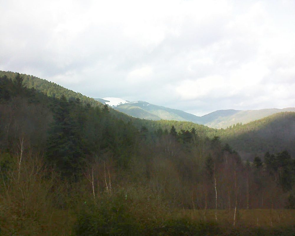 Le petit ballon vu depuis le Domaine Langmatt à Murbach le 02.01.2018 à 14:15 Le petit ballon (Alsace, Vosges) le 02.01.2018 à 14:15