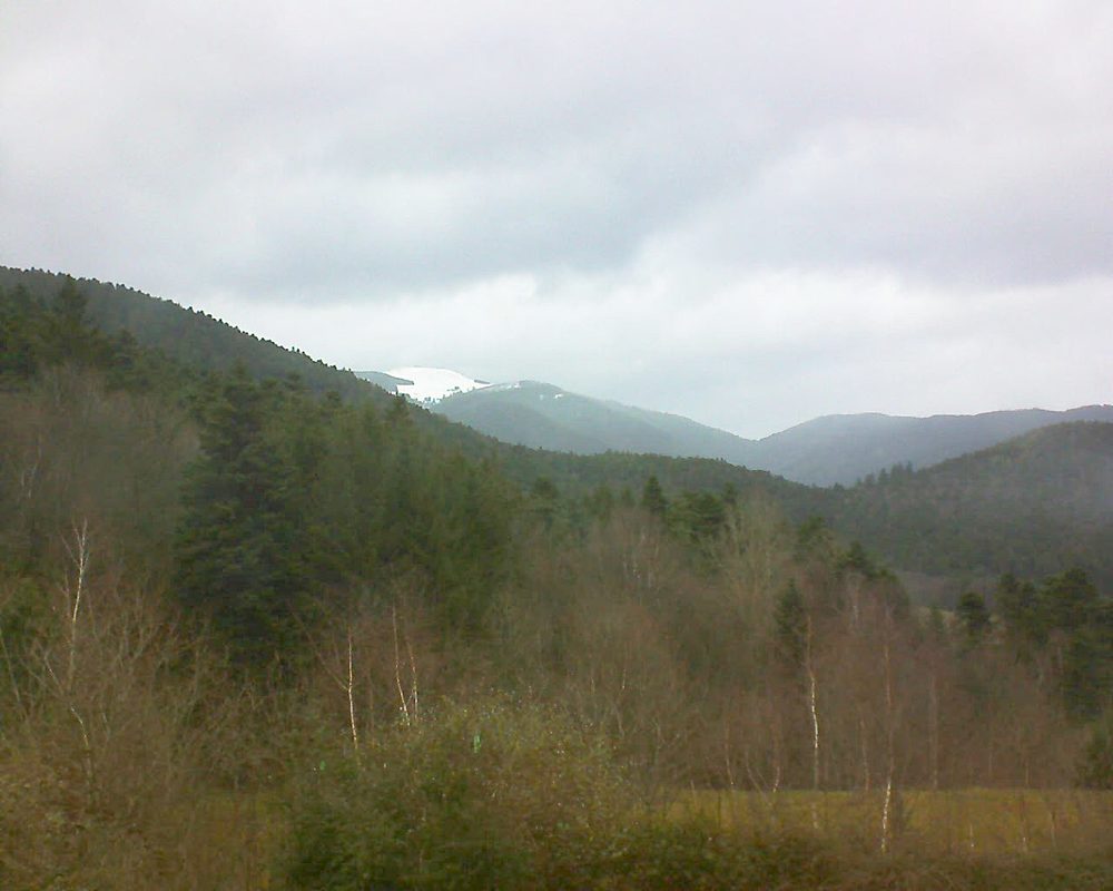 Le petit ballon vu depuis le Domaine Langmatt à Murbach le 02.01.2018 à 15:00 Le petit ballon (Alsace, Vosges) le 02.01.2018 à 15:00