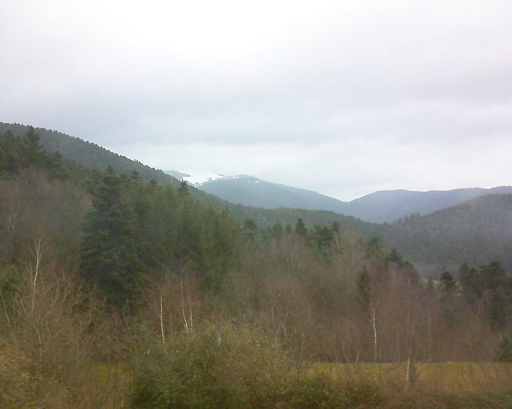 Le petit ballon vu depuis le Domaine Langmatt à Murbach le 02.01.2018 à 15:15 Le petit ballon (Alsace, Vosges) le 02.01.2018 à 15:15