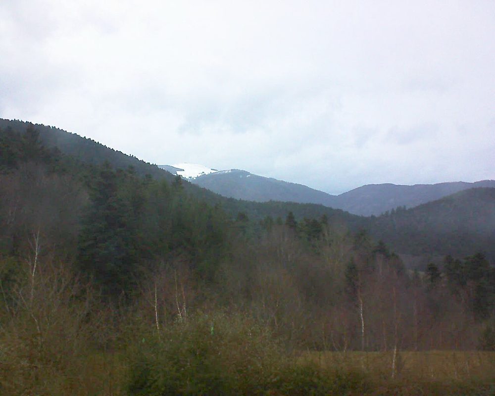 Le petit ballon vu depuis le Domaine Langmatt à Murbach le 02.01.2018 à 16:00 Le petit ballon (Alsace, Vosges) le 02.01.2018 à 16:00