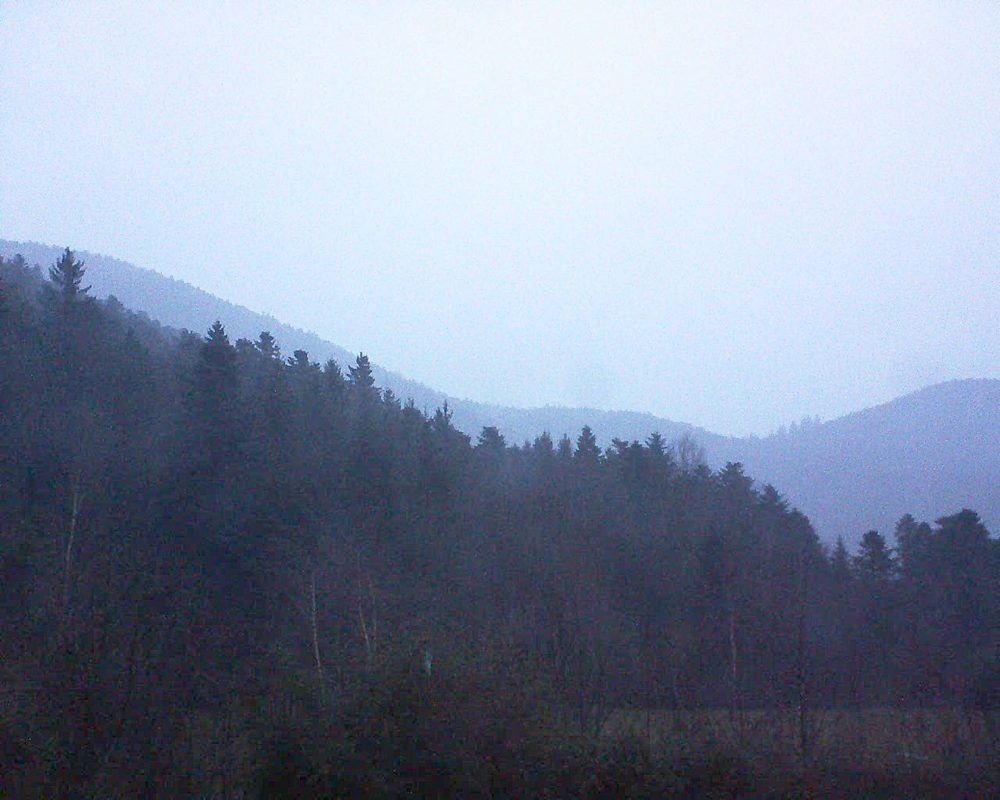 Le petit ballon vu depuis le Domaine Langmatt à Murbach le 03.01.2018 à 08:30 Le petit ballon (Alsace, Vosges) le 03.01.2018 à 08:30