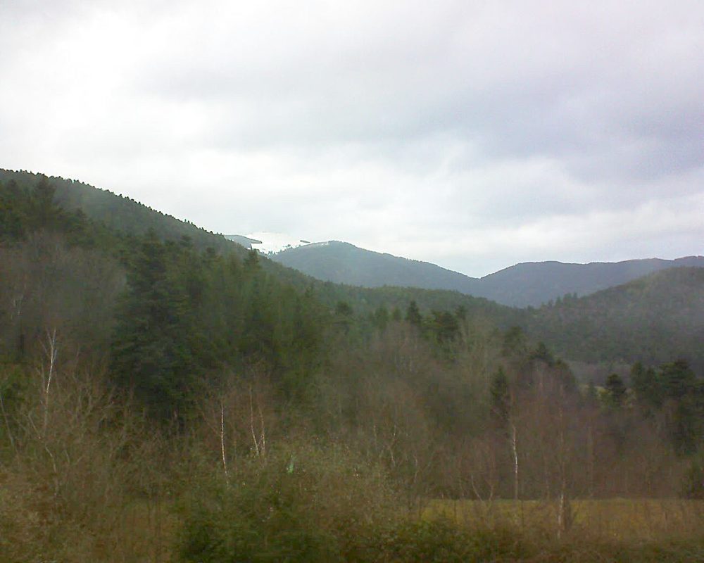 Le petit ballon vu depuis le Domaine Langmatt à Murbach le 03.01.2018 à 15:00 Le petit ballon (Alsace, Vosges) le 03.01.2018 à 15:00
