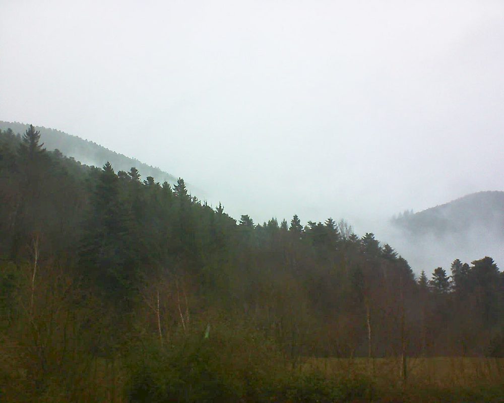 Le petit ballon vu depuis le Domaine Langmatt à Murbach le 04.01.2018 à 09:45 Le petit ballon (Alsace, Vosges) le 04.01.2018 à 09:45