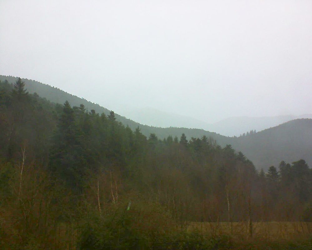 Le petit ballon vu depuis le Domaine Langmatt à Murbach le 04.01.2018 à 11:15 Le petit ballon (Alsace, Vosges) le 04.01.2018 à 11:15
