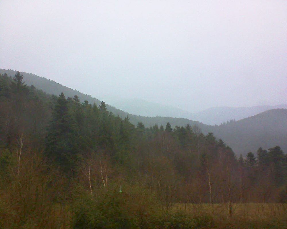 Le petit ballon vu depuis le Domaine Langmatt à Murbach le 04.01.2018 à 15:00 Le petit ballon (Alsace, Vosges) le 04.01.2018 à 15:00