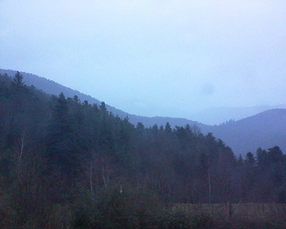 Le petit ballon vu depuis le Domaine Langmatt à Murbach le 04.01.2018 à 16:45 Le petit ballon (Alsace, Vosges) le 04.01.2018 à 16:45