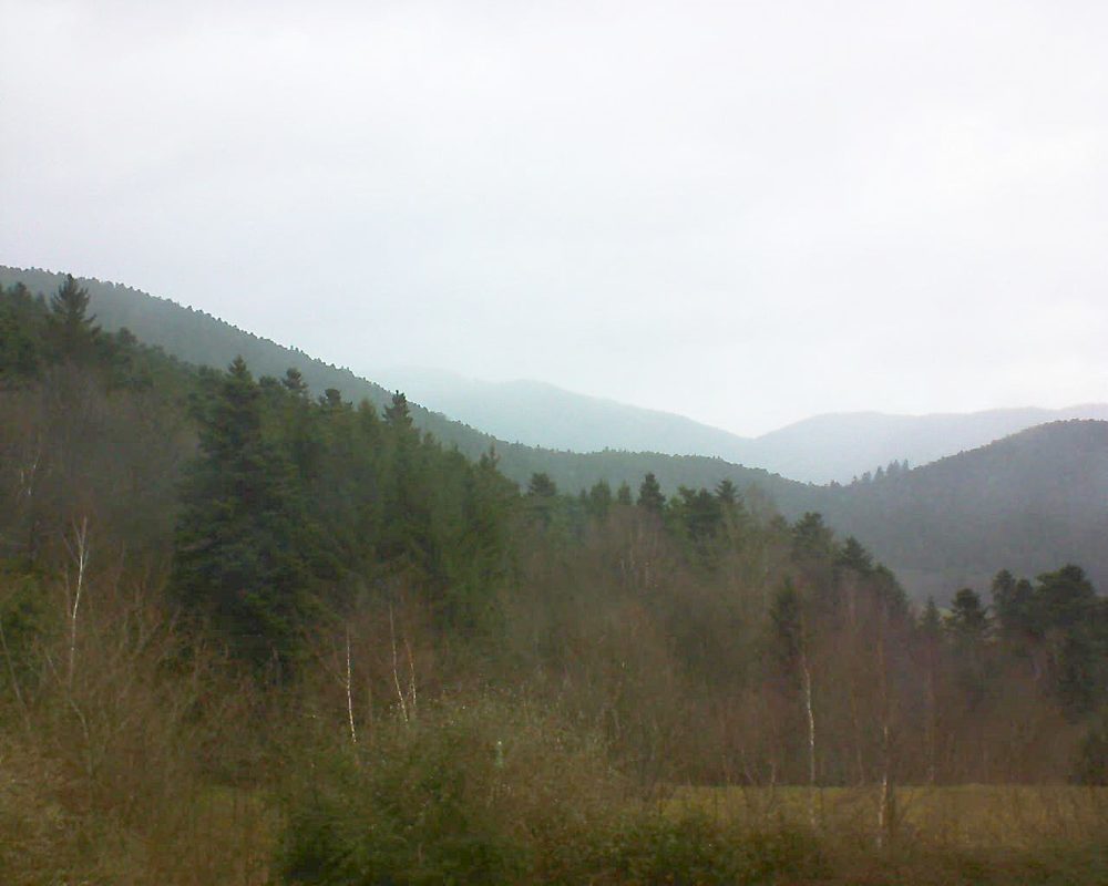 Le petit ballon vu depuis le Domaine Langmatt à Murbach le 05.01.2018 à 12:00 Le petit ballon (Alsace, Vosges) le 05.01.2018 à 12:00