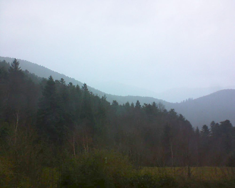 Le petit ballon vu depuis le Domaine Langmatt à Murbach le 05.01.2018 à 12:15 Le petit ballon (Alsace, Vosges) le 05.01.2018 à 12:15