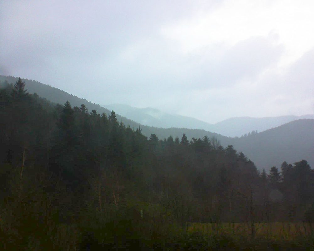 Le petit ballon vu depuis le Domaine Langmatt à Murbach le 05.01.2018 à 14:30 Le petit ballon (Alsace, Vosges) le 05.01.2018 à 14:30