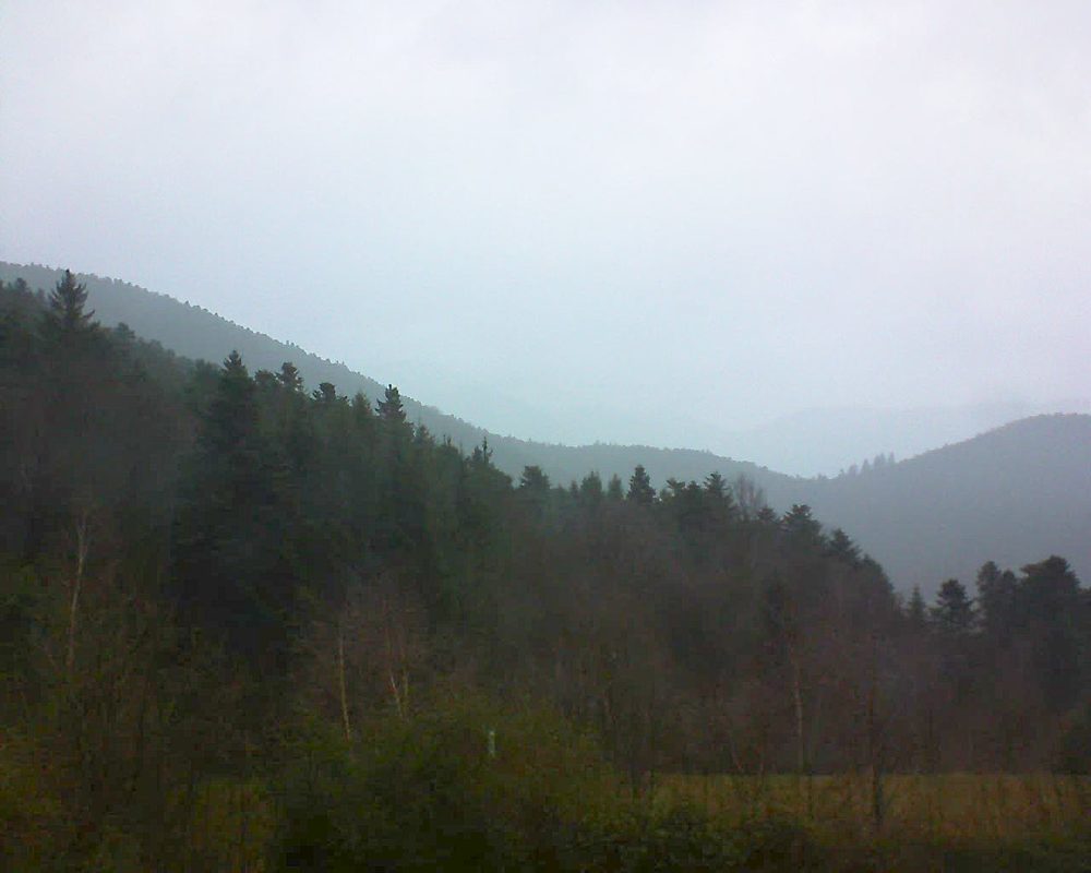Le petit ballon vu depuis le Domaine Langmatt à Murbach le 05.01.2018 à 14:45 Le petit ballon (Alsace, Vosges) le 05.01.2018 à 14:45