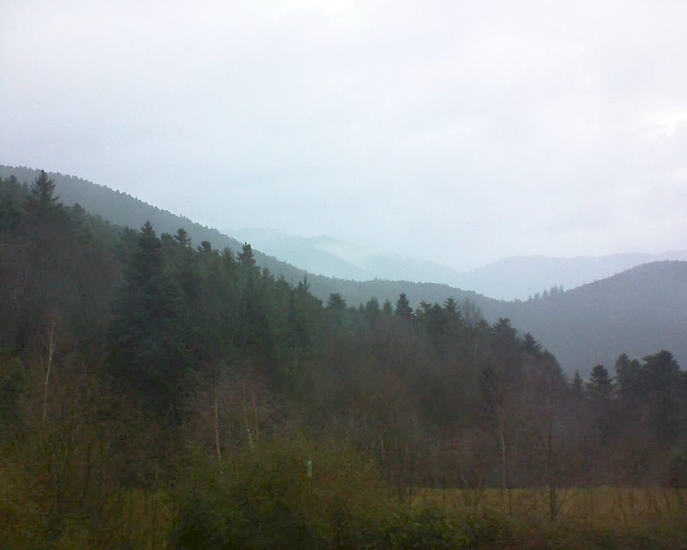 Le petit ballon vu depuis le Domaine Langmatt à Murbach le 05.01.2018 à 15:00 Le petit ballon (Alsace, Vosges) le 05.01.2018 à 15:00