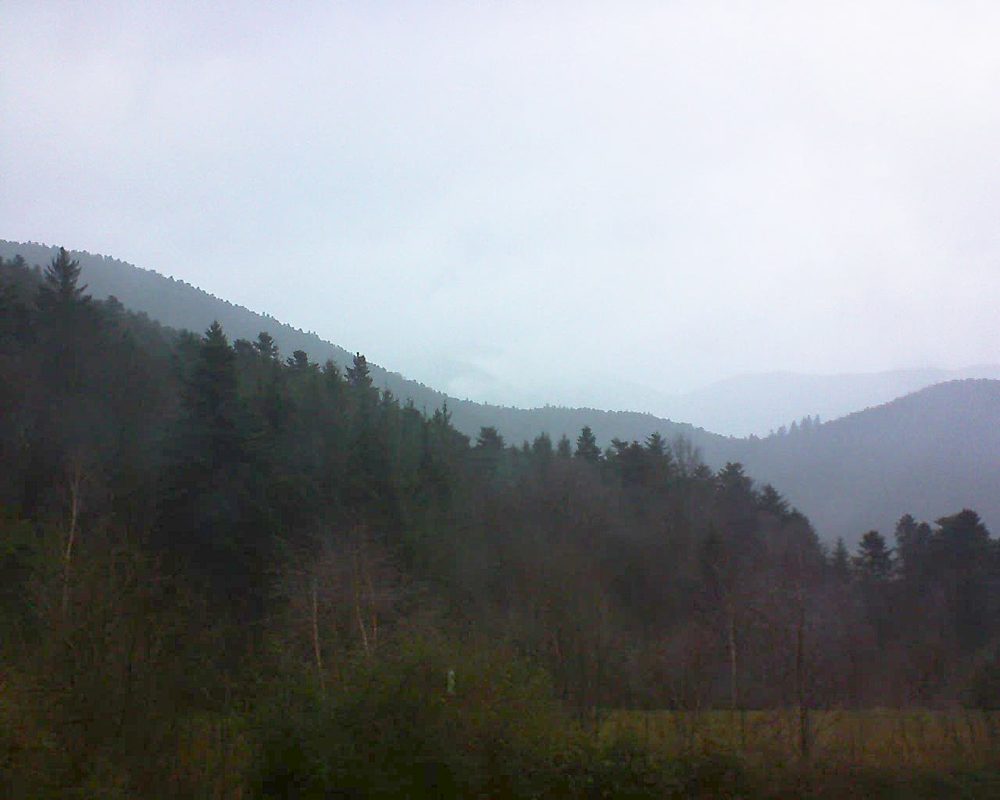 Le petit ballon vu depuis le Domaine Langmatt à Murbach le 05.01.2018 à 15:15 Le petit ballon (Alsace, Vosges) le 05.01.2018 à 15:15