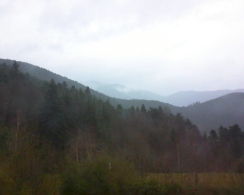 Le petit ballon vu depuis le Domaine Langmatt à Murbach le 05.01.2018 à 15:45 Le petit ballon (Alsace, Vosges) le 05.01.2018 à 15:45