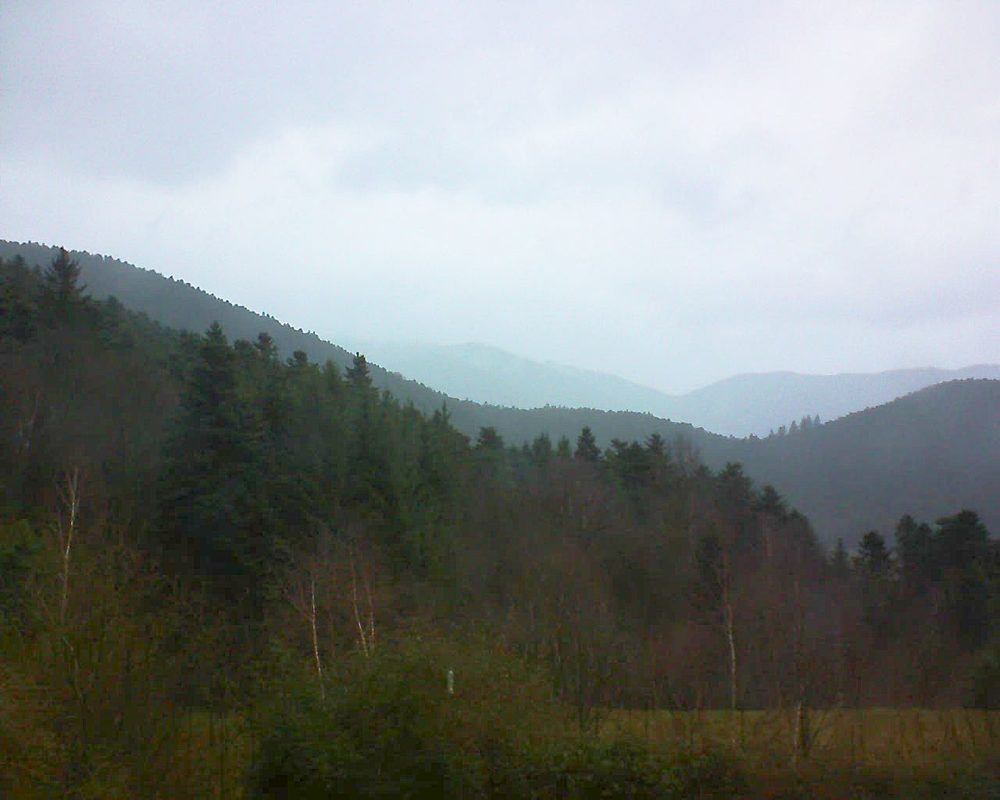Le petit ballon vu depuis le Domaine Langmatt à Murbach le 05.01.2018 à 16:00 Le petit ballon (Alsace, Vosges) le 05.01.2018 à 16:00