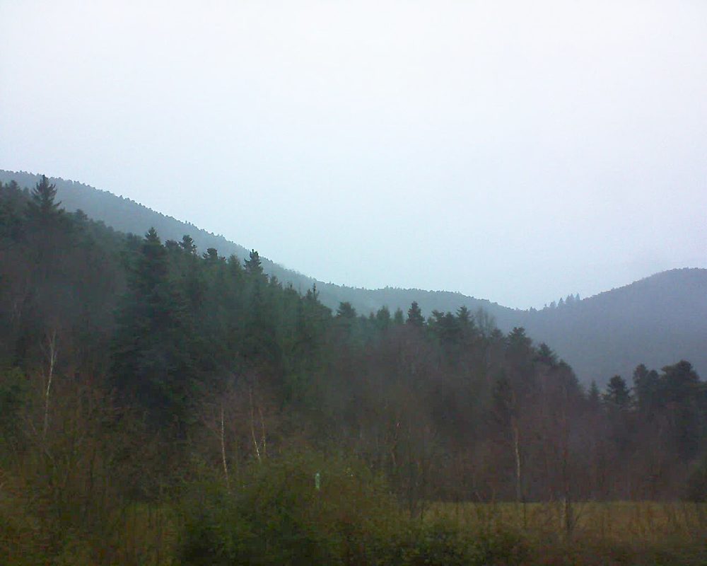 Le petit ballon vu depuis le Domaine Langmatt à Murbach le 05.01.2018 à 16:15 Le petit ballon (Alsace, Vosges) le 05.01.2018 à 16:15