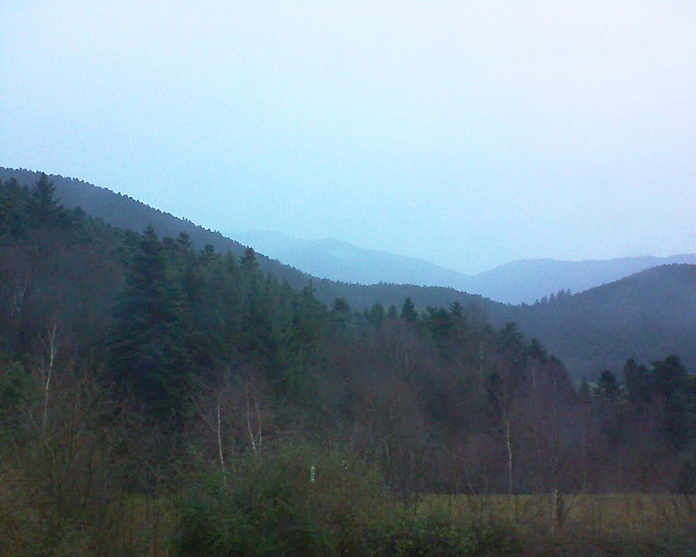 Le petit ballon vu depuis le Domaine Langmatt à Murbach le 05.01.2018 à 16:30 Le petit ballon (Alsace, Vosges) le 05.01.2018 à 16:30