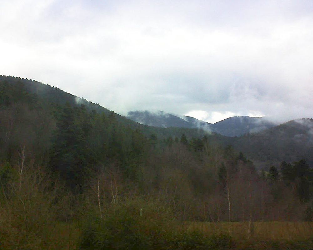 Le petit ballon vu depuis le Domaine Langmatt à Murbach le 06.01.2018 à 13:00 Le petit ballon (Alsace, Vosges) le 06.01.2018 à 13:00