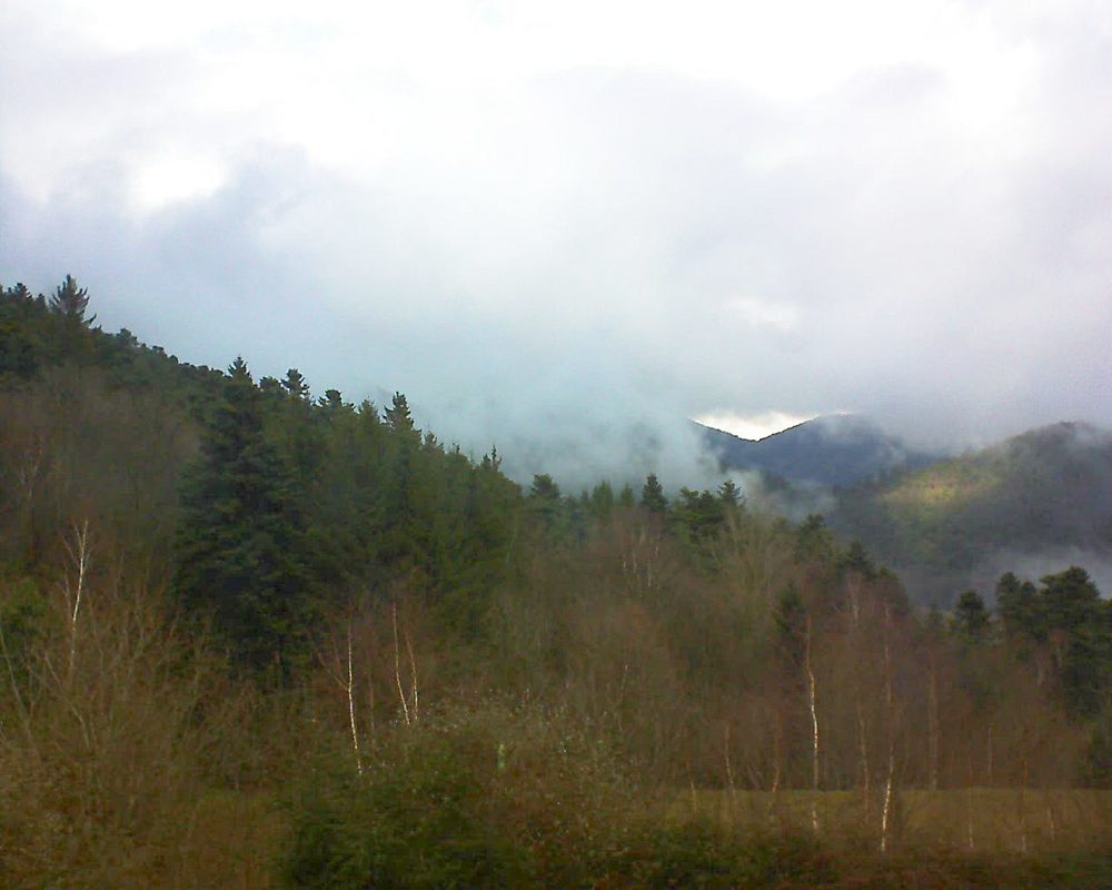 Le petit ballon vu depuis le Domaine Langmatt à Murbach le 06.01.2018 à 13:45 Le petit ballon (Alsace, Vosges) le 06.01.2018 à 13:45