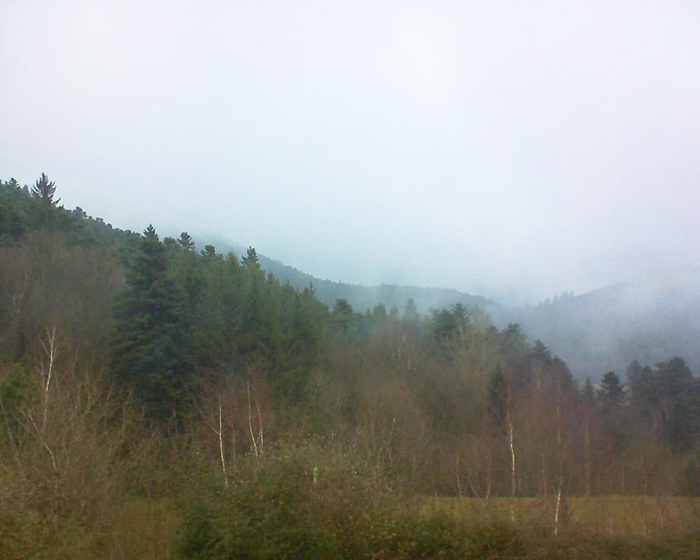 Le petit ballon vu depuis le Domaine Langmatt à Murbach le 06.01.2018 à 14:15 Le petit ballon (Alsace, Vosges) le 06.01.2018 à 14:15