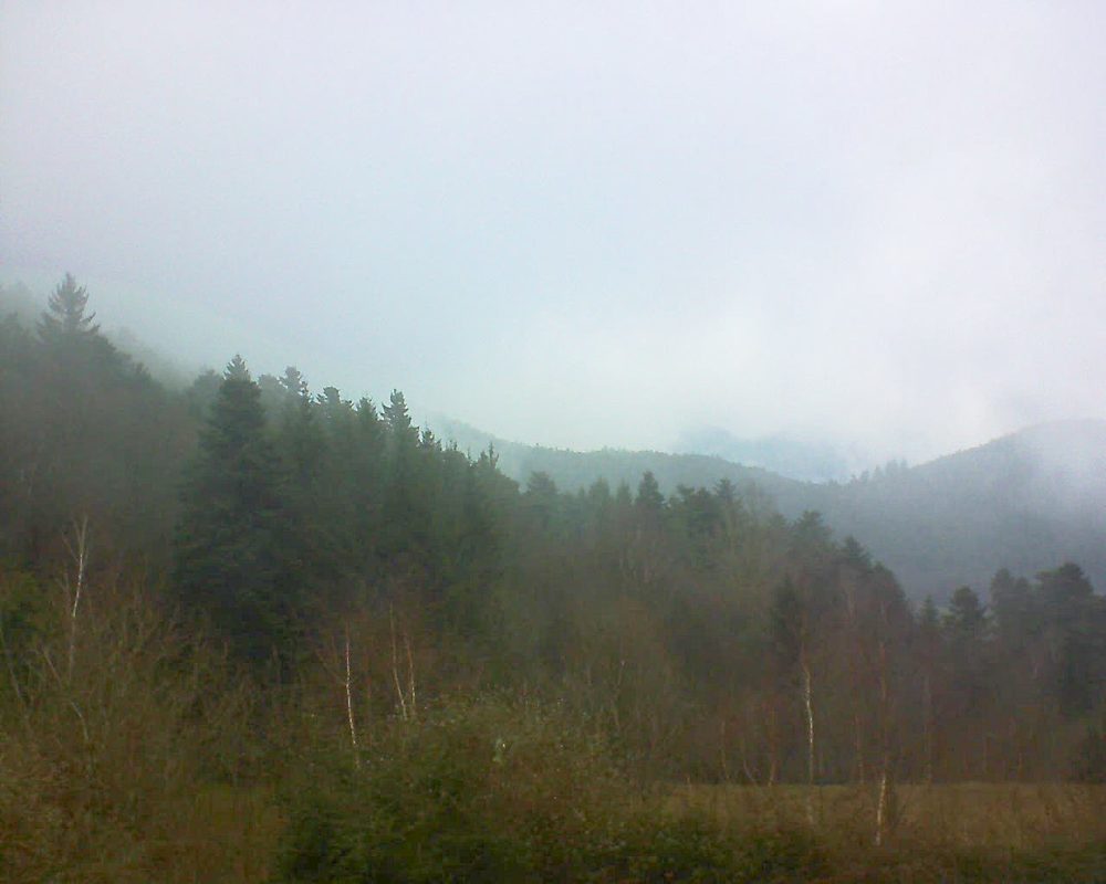 Le petit ballon vu depuis le Domaine Langmatt à Murbach le 06.01.2018 à 14:30 Le petit ballon (Alsace, Vosges) le 06.01.2018 à 14:30