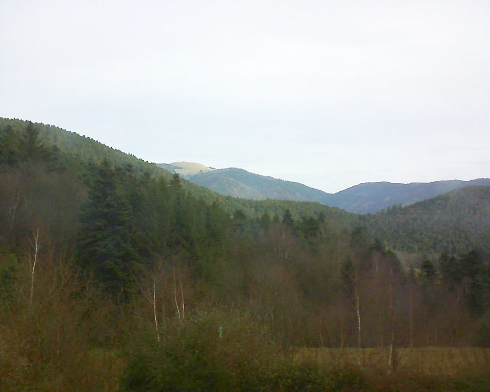 Le petit ballon vu depuis le Domaine Langmatt à Murbach le 07.01.2018 à 09:30 Le petit ballon (Alsace, Vosges) le 07.01.2018 à 09:30