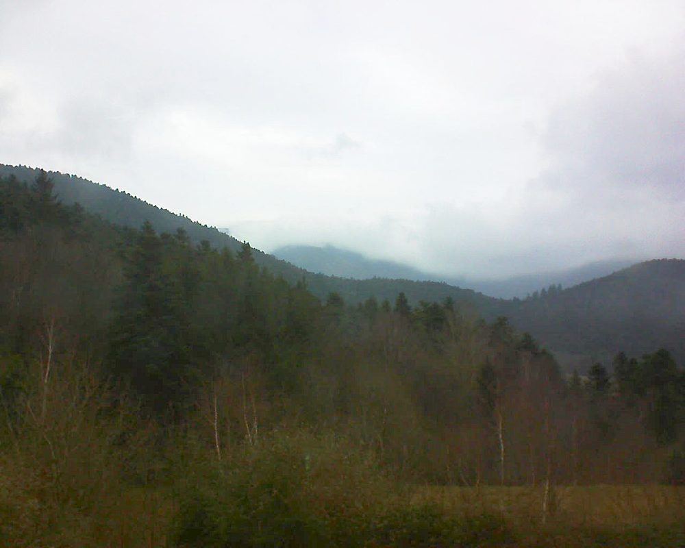 Le petit ballon vu depuis le Domaine Langmatt à Murbach le 07.01.2018 à 14:45 Le petit ballon (Alsace, Vosges) le 07.01.2018 à 14:45