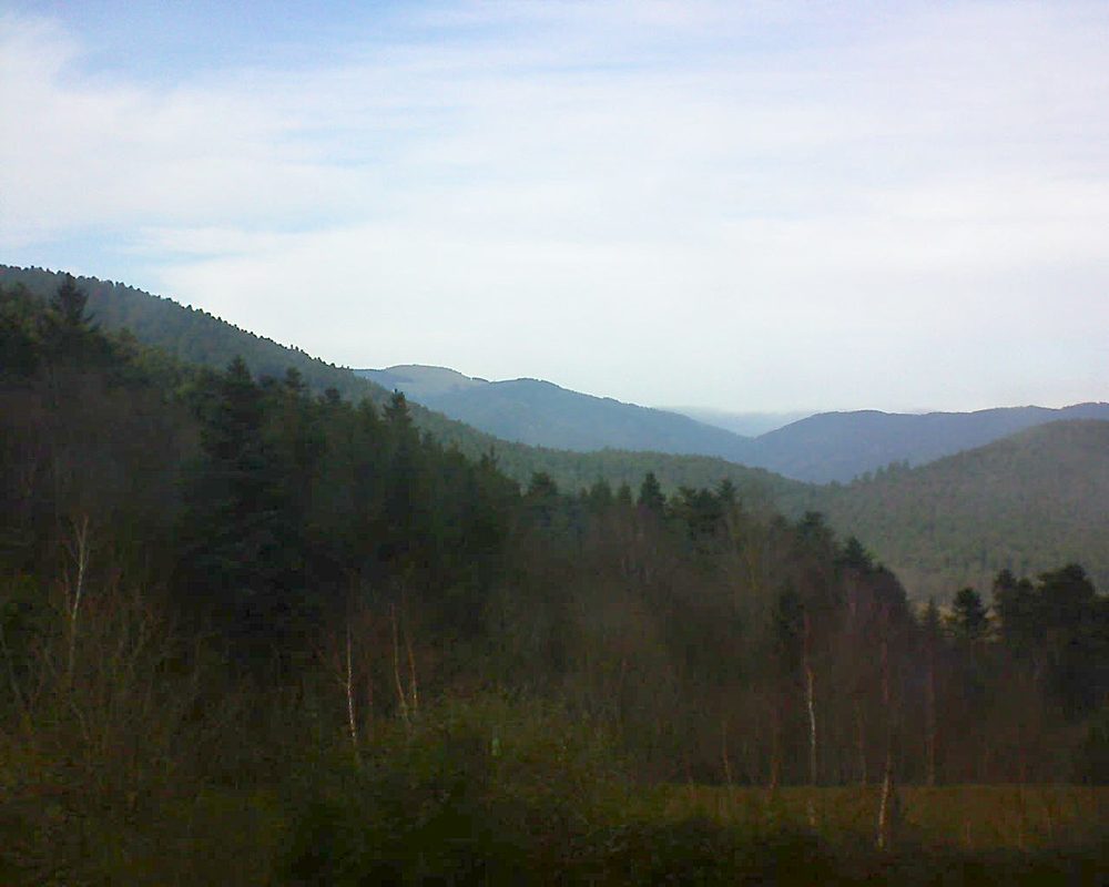 Le petit ballon vu depuis le Domaine Langmatt à Murbach le 08.01.2018 à 14:15 Le petit ballon (Alsace, Vosges) le 08.01.2018 à 14:15
