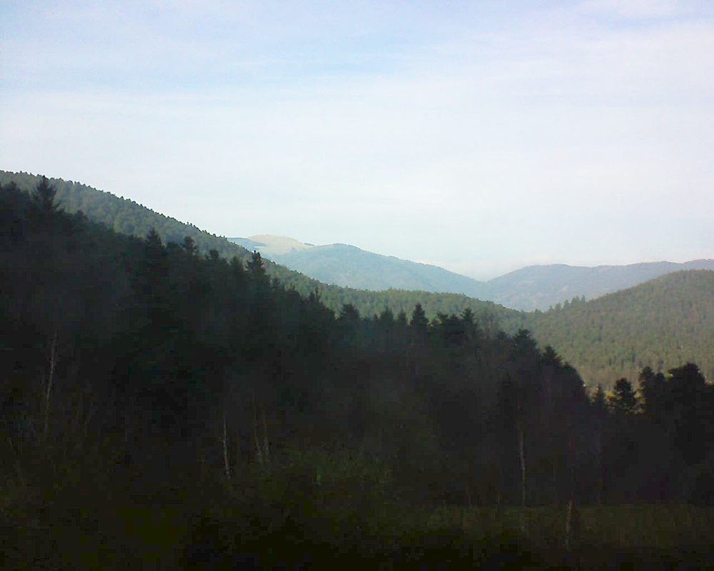 Le petit ballon vu depuis le Domaine Langmatt à Murbach le 08.01.2018 à 14:45 Le petit ballon (Alsace, Vosges) le 08.01.2018 à 14:45